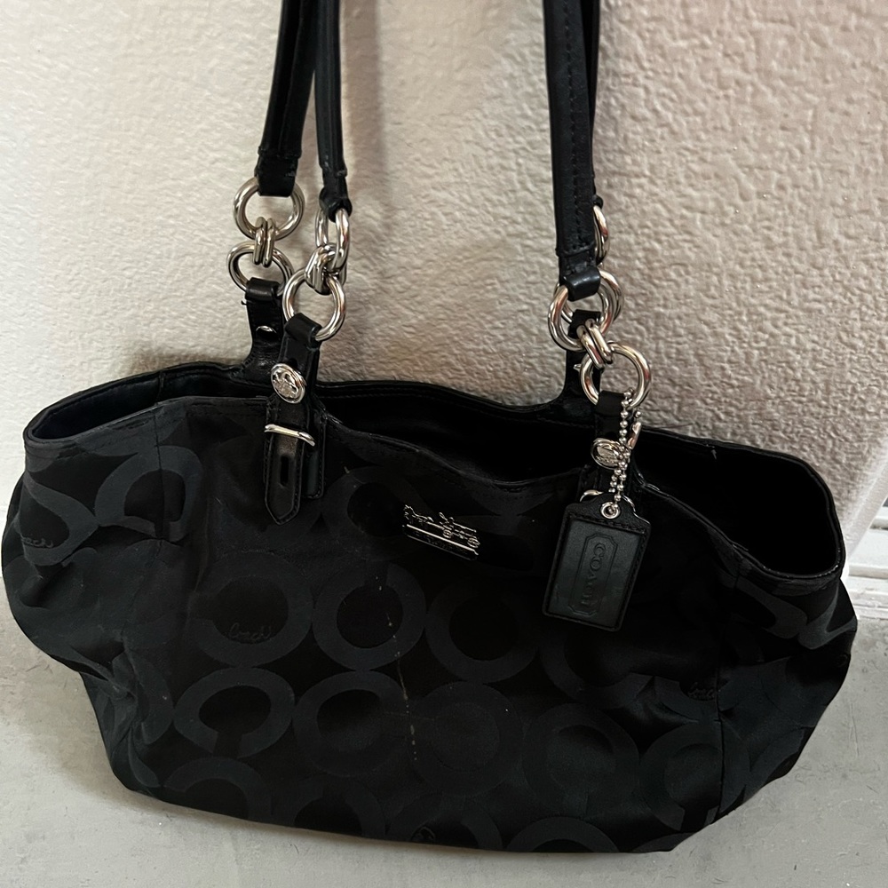 Black Cloth Coach purse